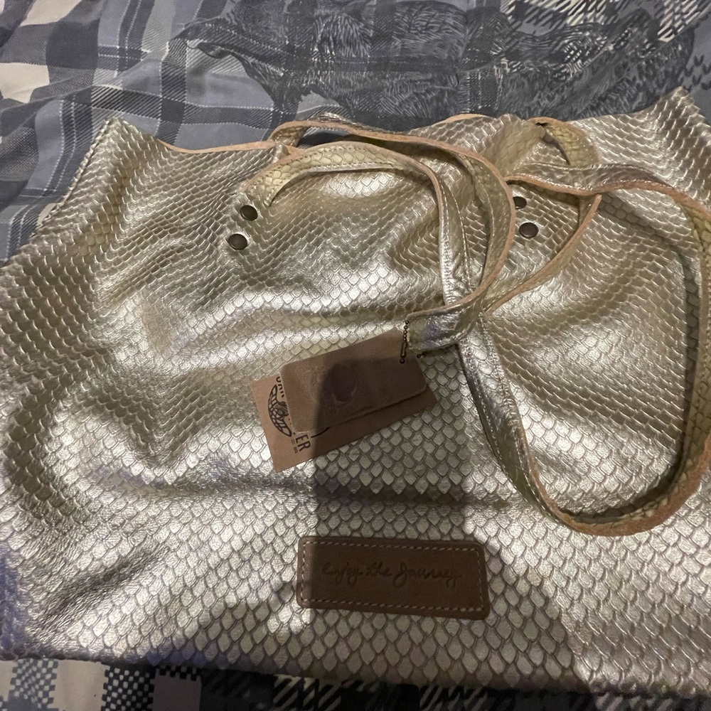 Oak river, gold colored handbag/beach bag